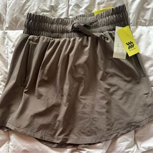 All-in-Motion Women’s Taupe Athletic Skort Inner Brief Lining UV Protect